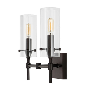 Cato Bohemian Farmhouse Iron/Glass LED Vanity - JONATHAN Y